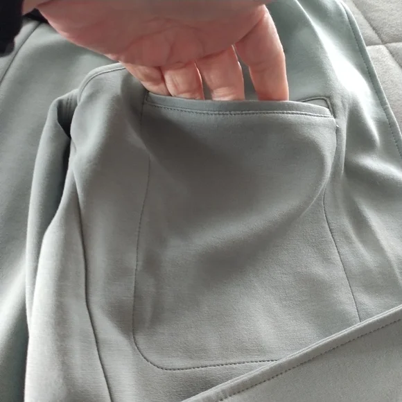 Athleta Eastbound Sage Green Open Front Blazer 10
